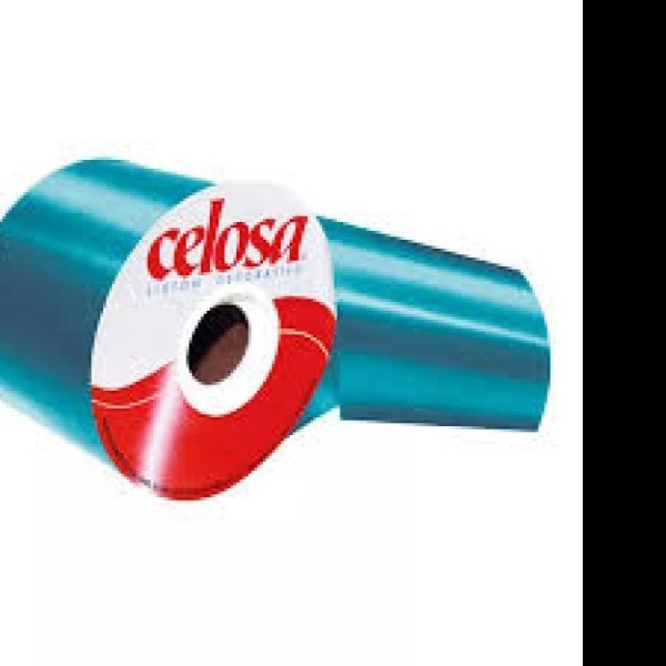LISTON CELOSA MET. LISO 22 AZUL TURQUESA 280 JANEL 50M. ROLLO